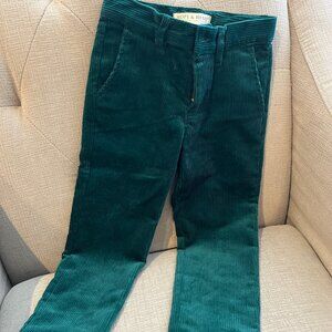 Hope & Henry Toddler Boys Corduroys Deep Green - Size 4